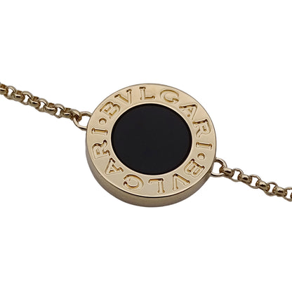 BVLGARI ブルガリ ブルガリブルガリ ブレスレット 750YG オニキス ゴールド SM レディース 磨き済み 【中古】