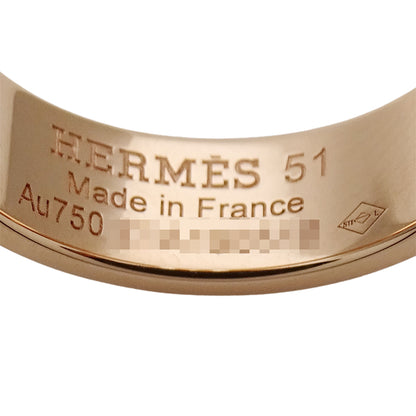 HERMES エルメス H・ダンクル PM リング 指輪 750PG ピンクゴールド #51 約11号 レディース 磨き済み【中古】