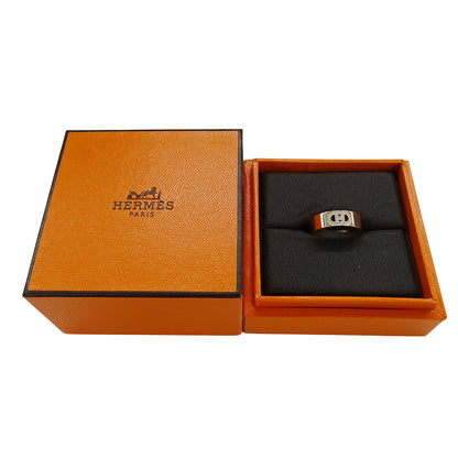 HERMES エルメス H・ダンクル PM リング 指輪 750PG ピンクゴールド #51 約11号 レディース 磨き済み【中古】