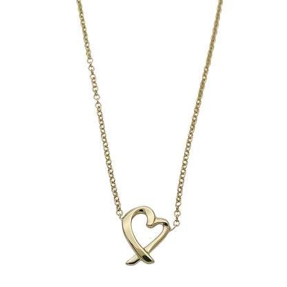 TIFFANY&Co. ティファニー パロマピカソ ラビングハート ネックレス 750YG イエローゴールド レディース 磨き済み【中古】