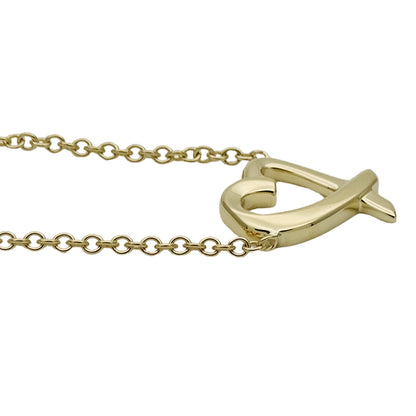 TIFFANY&Co. ティファニー パロマピカソ ラビングハート ネックレス 750YG イエローゴールド レディース 磨き済み【中古】