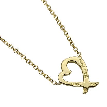 TIFFANY&Co. ティファニー パロマピカソ ラビングハート ネックレス 750YG イエローゴールド レディース 磨き済み【中古】