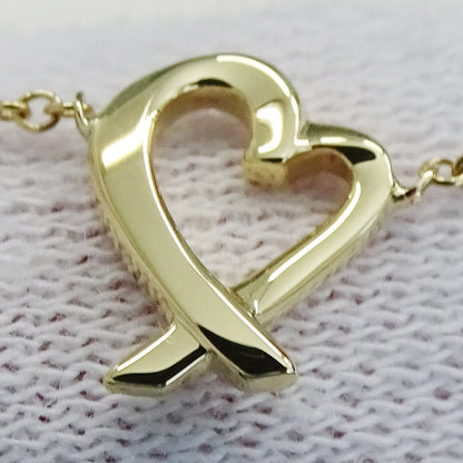 TIFFANY&Co. ティファニー パロマピカソ ラビングハート ネックレス 750YG イエローゴールド レディース 磨き済み【中古】