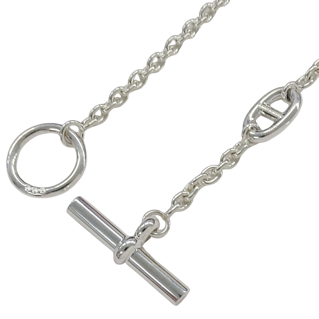 HERMES エルメス シェーヌダンクル ファランドール80 ネックレス SV925 シルバー レディース 磨き済み【中古】