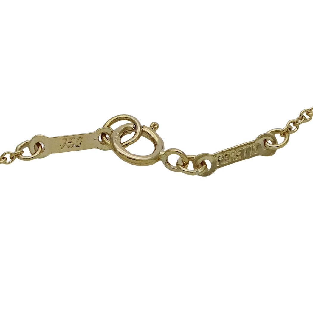 TIFFANY&Co. ティファニー エルサペレッティ オープンハート 5P ネックレス 750YG ゴールド レディース 磨き済み【中古】