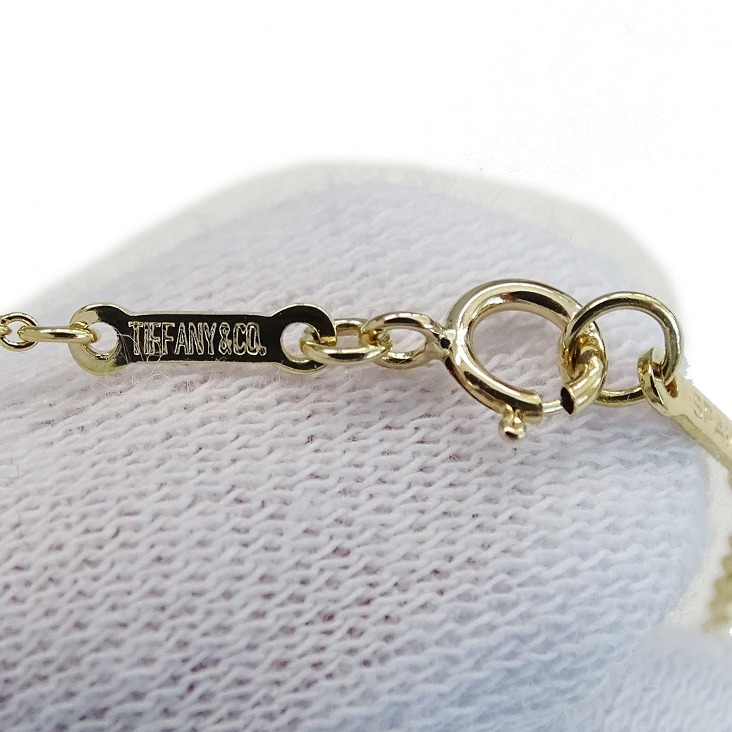 TIFFANY&Co. ティファニー エルサペレッティ オープンハート 5P ネックレス 750YG ゴールド レディース 磨き済み【中古】