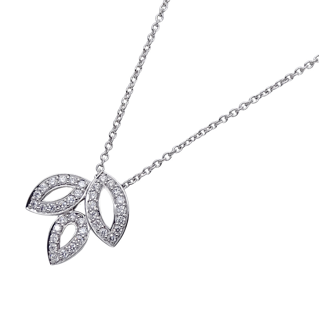 HARRY WINSTON ハリー・ウィンストン リリークラスター ミニ ネックレス PT950 ダイヤモンド プラチナ レディース 磨き済み【中古】