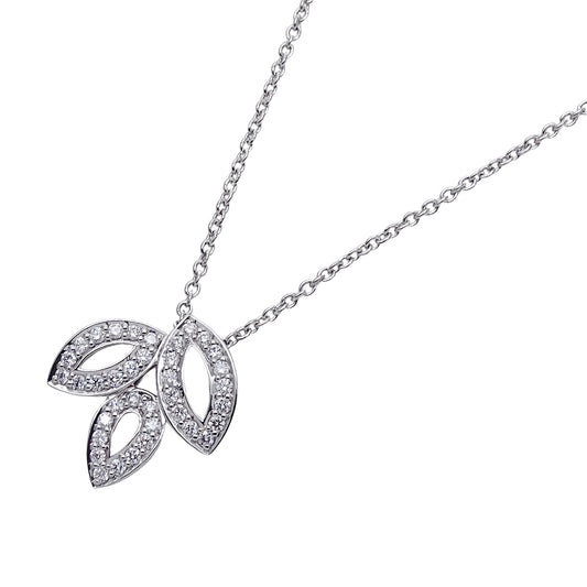 HARRY WINSTON ハリー・ウィンストン リリークラスター ミニ ネックレス PT950 ダイヤモンド プラチナ レディース 磨き済み【中古】