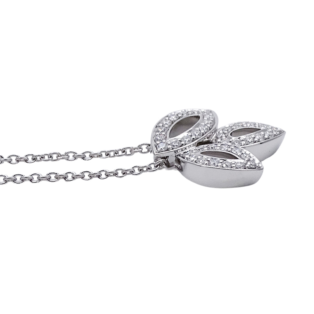 HARRY WINSTON ハリー・ウィンストン リリークラスター ミニ ネックレス PT950 ダイヤモンド プラチナ レディース 磨き済み【中古】