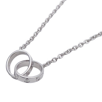 Cartier カルティエ ベビーラブ LOVE ネックレス 750WG ホワイトゴールド レディース 磨き済み【中古】