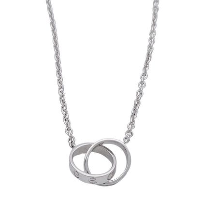 Cartier カルティエ ベビーラブ LOVE ネックレス 750WG ホワイトゴールド レディース 磨き済み【中古】