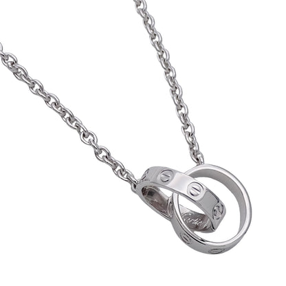 Cartier カルティエ ベビーラブ LOVE ネックレス 750WG ホワイトゴールド レディース 磨き済み【中古】