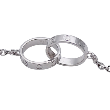 Cartier カルティエ ベビーラブ LOVE ネックレス 750WG ホワイトゴールド レディース 磨き済み【中古】