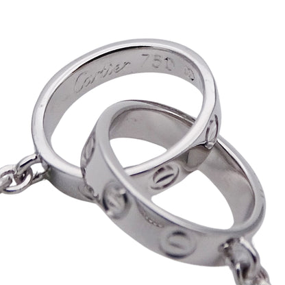 Cartier カルティエ ベビーラブ LOVE ネックレス 750WG ホワイトゴールド レディース 磨き済み【中古】
