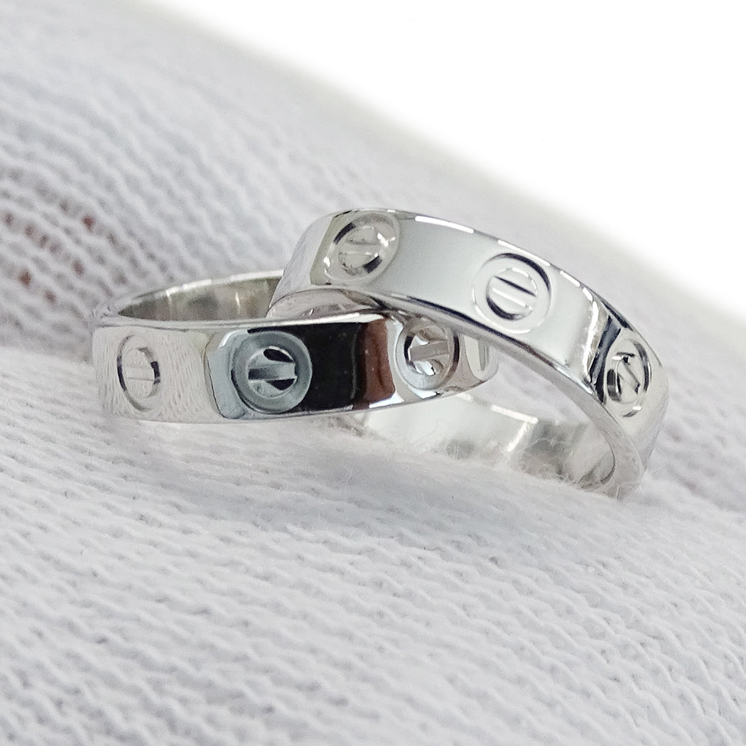 Cartier カルティエ ベビーラブ LOVE ネックレス 750WG ホワイトゴールド レディース 磨き済み【中古】