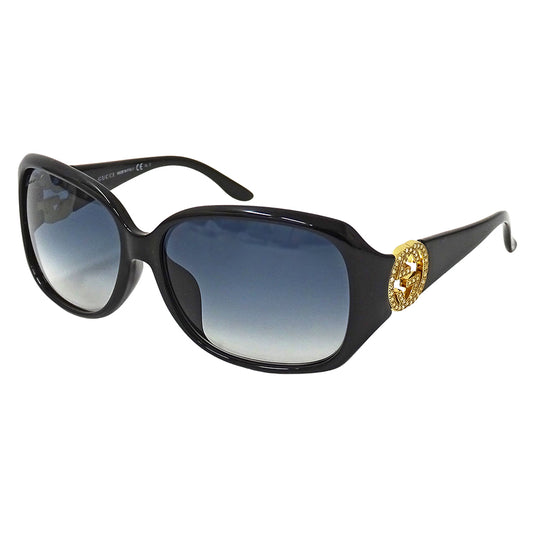 GUCCI グッチ サングラス ブラック ブルー GG3592FS レディース メンズ 【中古】