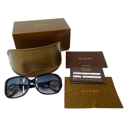GUCCI グッチ サングラス ブラック ブルー GG3592FS レディース メンズ 【中古】