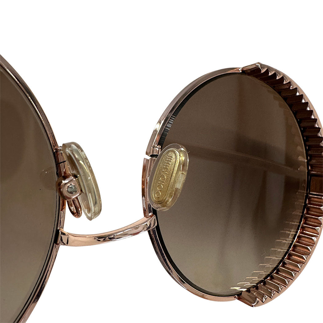 JIMMY CHOO ジミーチュウ フルリム ロイド サングラス ピンクゴールド プラスチック レディース 【中古】