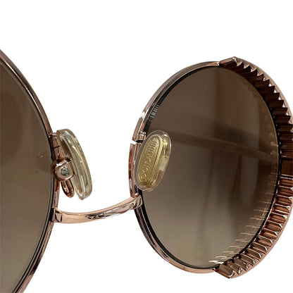 JIMMY CHOO ジミーチュウ フルリム ロイド サングラス ピンクゴールド プラスチック レディース 【中古】