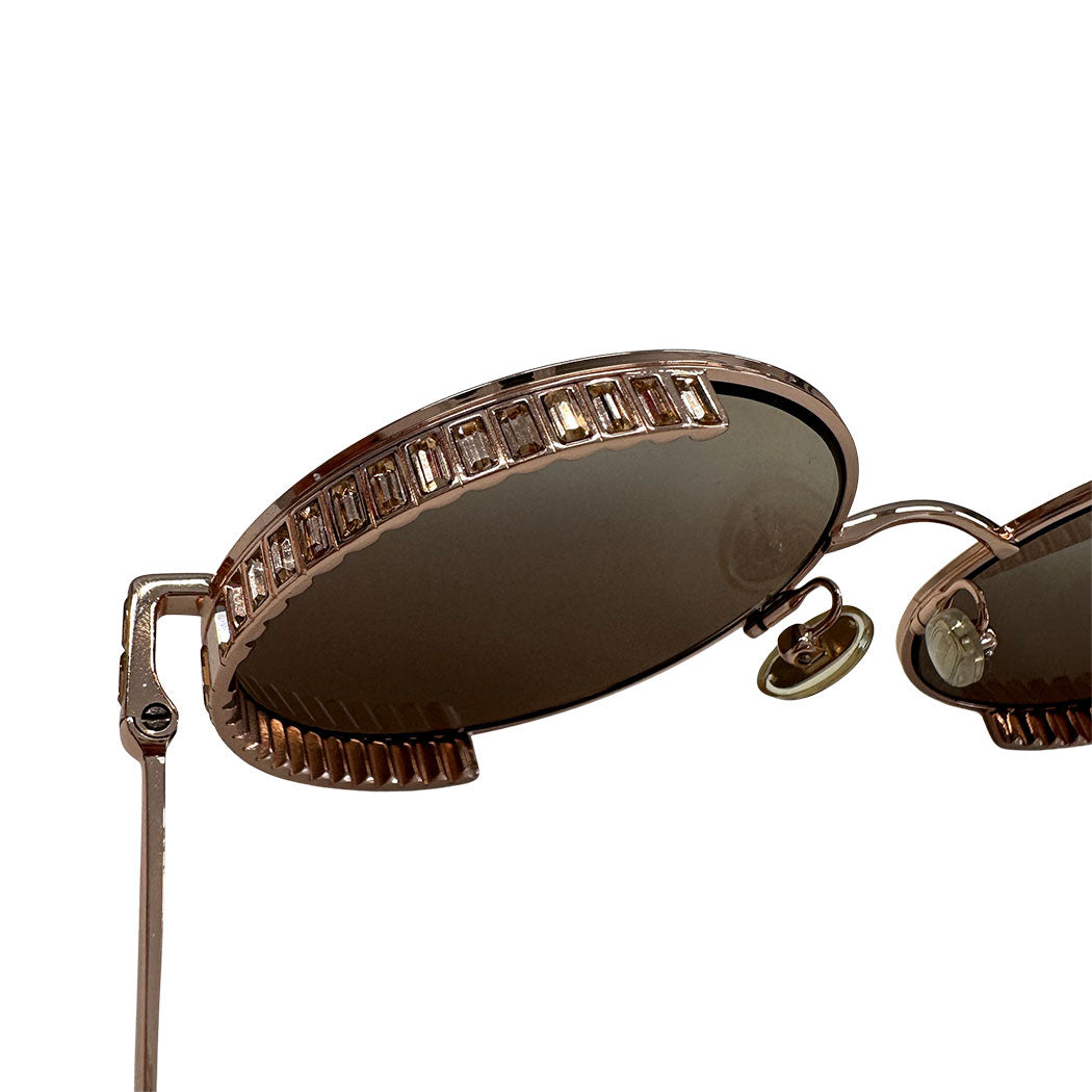 JIMMY CHOO ジミーチュウ フルリム ロイド サングラス ピンクゴールド プラスチック レディース 【中古】