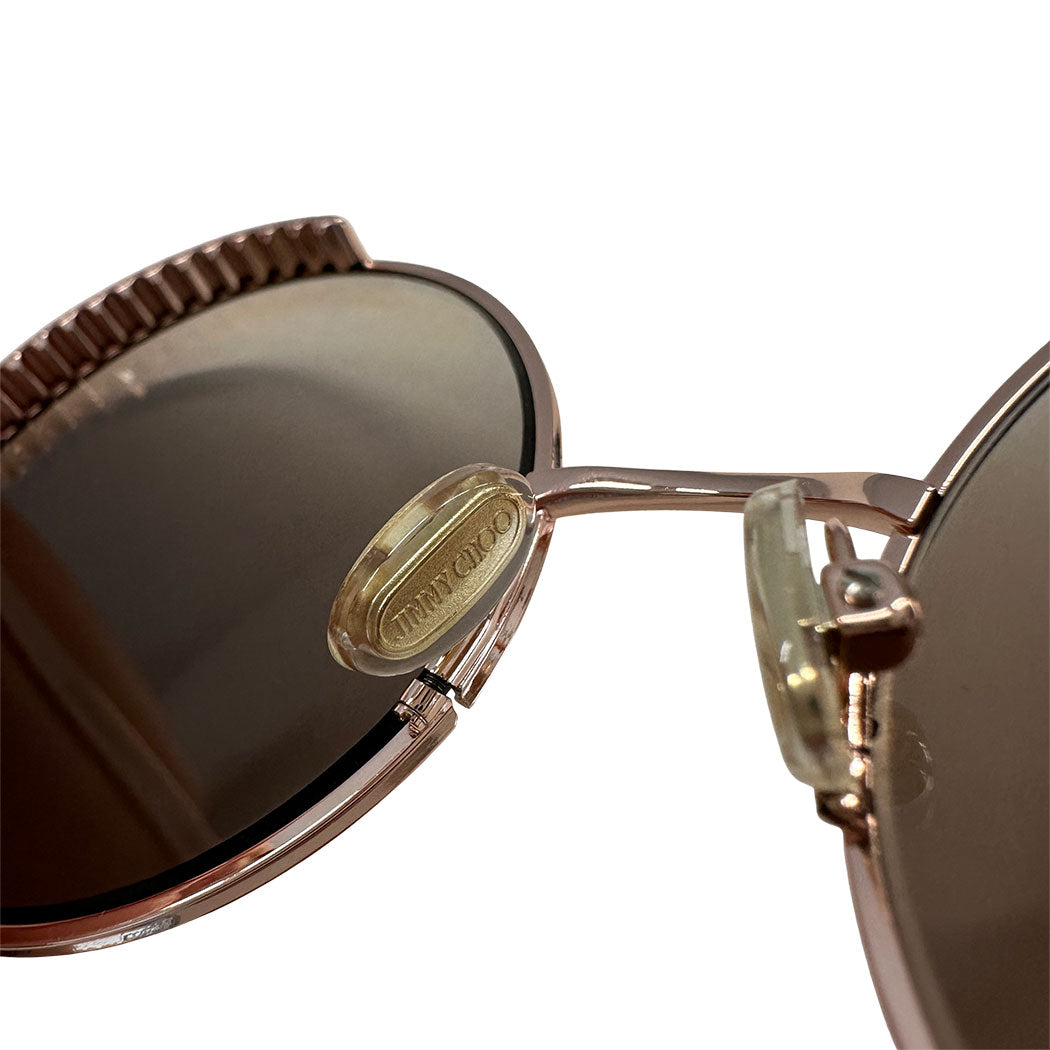 JIMMY CHOO ジミーチュウ フルリム ロイド サングラス ピンクゴールド プラスチック レディース 【中古】