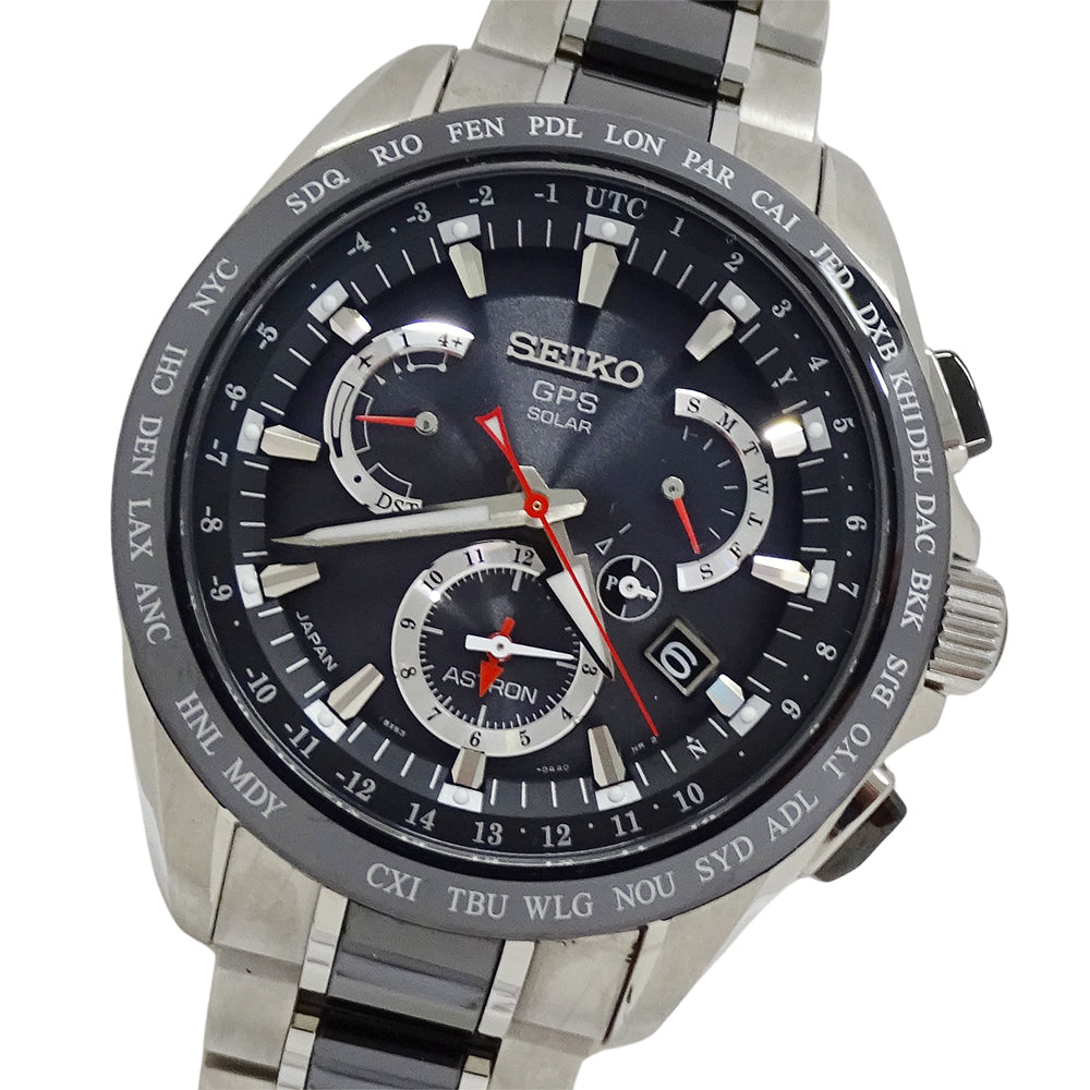 SEIKO セイコー アストロン 8X53-0AB0 SBXB041 メンズ 腕時計 GPS ソーラー 電波 チタン【中古】