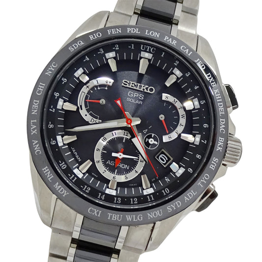 SEIKO セイコー アストロン 8X53-0AB0 SBXB041 メンズ 腕時計 GPS ソーラー 電波 チタン【中古】
