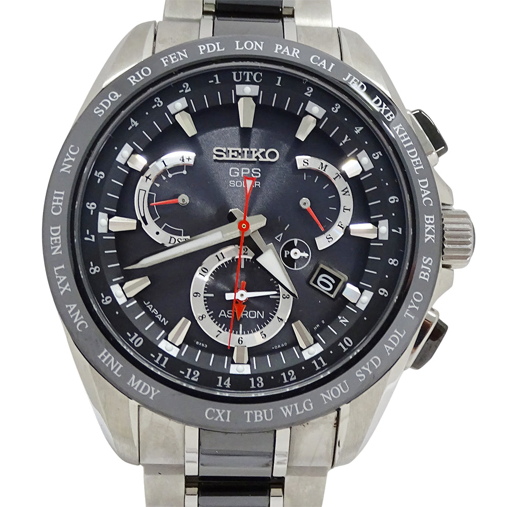 SEIKO セイコー アストロン 8X53-0AB0 SBXB041 メンズ 腕時計 GPS ソーラー 電波 チタン【中古】