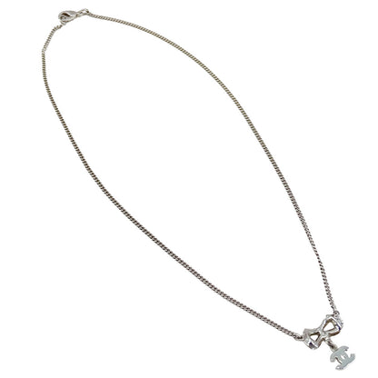 CHANEL シャネル ネックレス ラインストーン シルバー レディース 【中古】