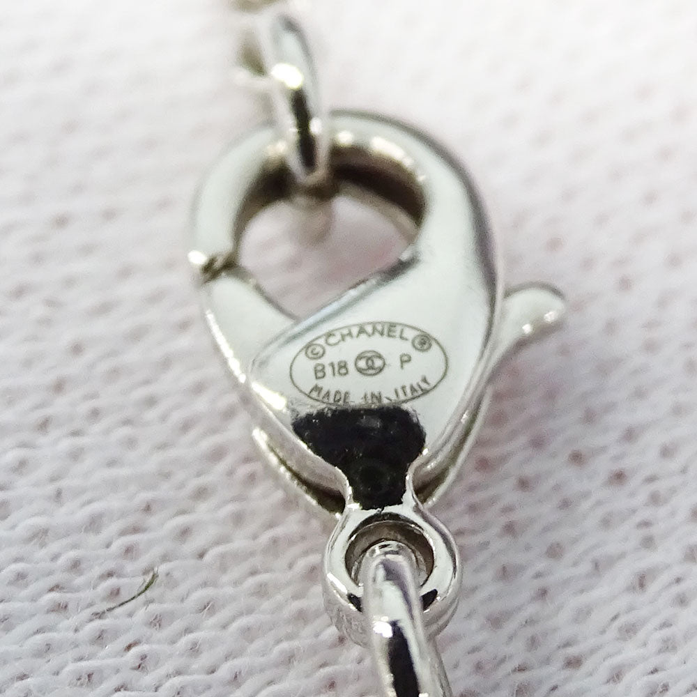 CHANEL シャネル ネックレス ラインストーン シルバー レディース 【中古】