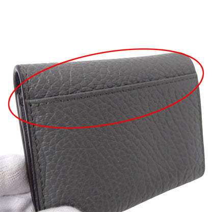 Maison Margiela メゾン マルジェラ 三つ折り財布 4ステッチ グレー レザー レディース メンズ 【中古】