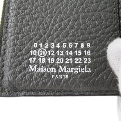 Maison Margiela メゾン マルジェラ 三つ折り財布 4ステッチ グレー レザー レディース メンズ 【中古】
