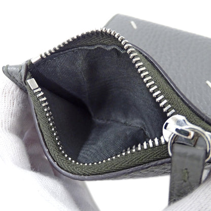 Maison Margiela メゾン マルジェラ 三つ折り財布 4ステッチ グレー レザー レディース メンズ 【中古】