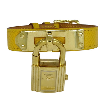 HERMES エルメス ケリーウォッチ KE1.201 レディース 腕時計 クオーツ QZ GP レザー 〇Z【中古】