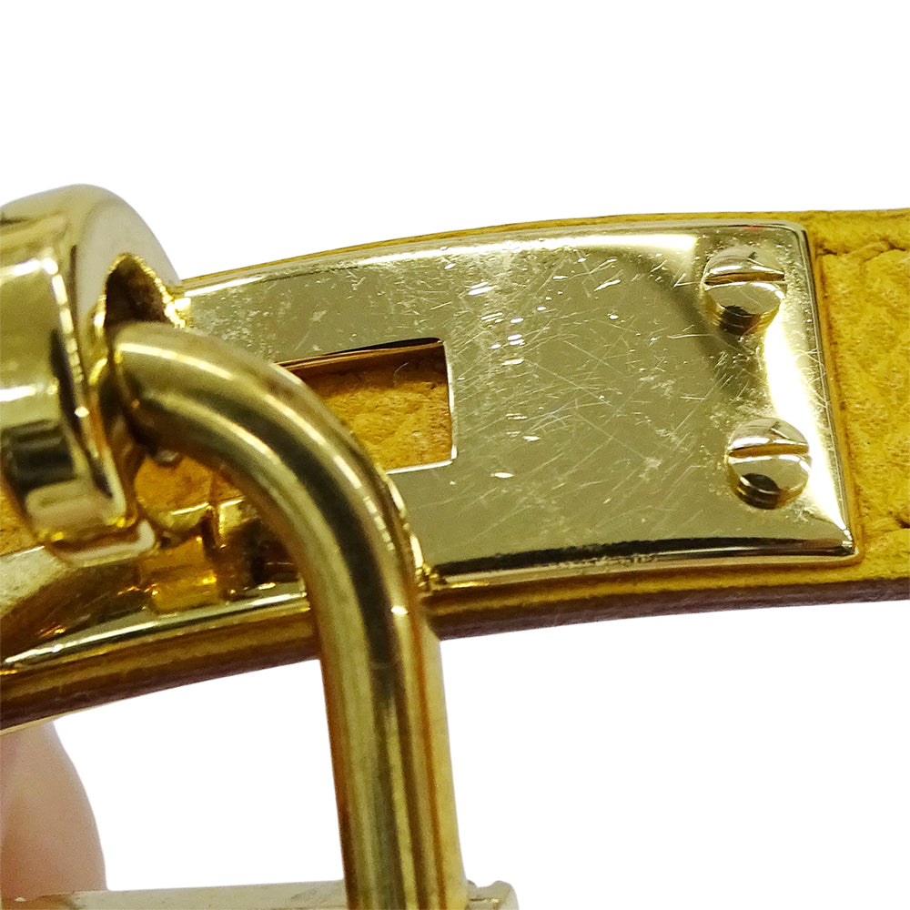 HERMES エルメス ケリーウォッチ KE1.201 レディース 腕時計 クオーツ QZ GP レザー 〇Z【中古】