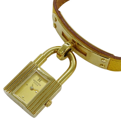 HERMES エルメス ケリーウォッチ KE1.201 レディース 腕時計 クオーツ QZ GP レザー 〇Z【中古】