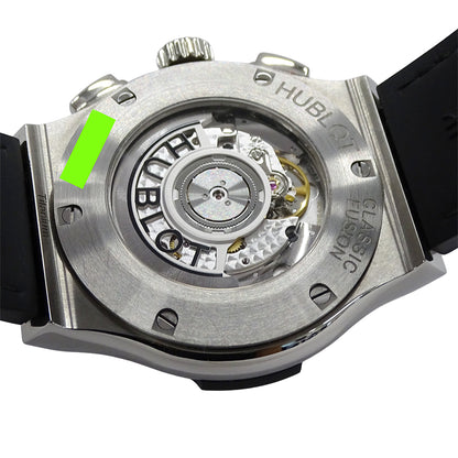 HUBLOT ウブロ クラシックフュージョン 541.NX.8970.LR メンズ 腕時計 クロノグラフ 自動巻き チタン ラバー グリーン【中古】