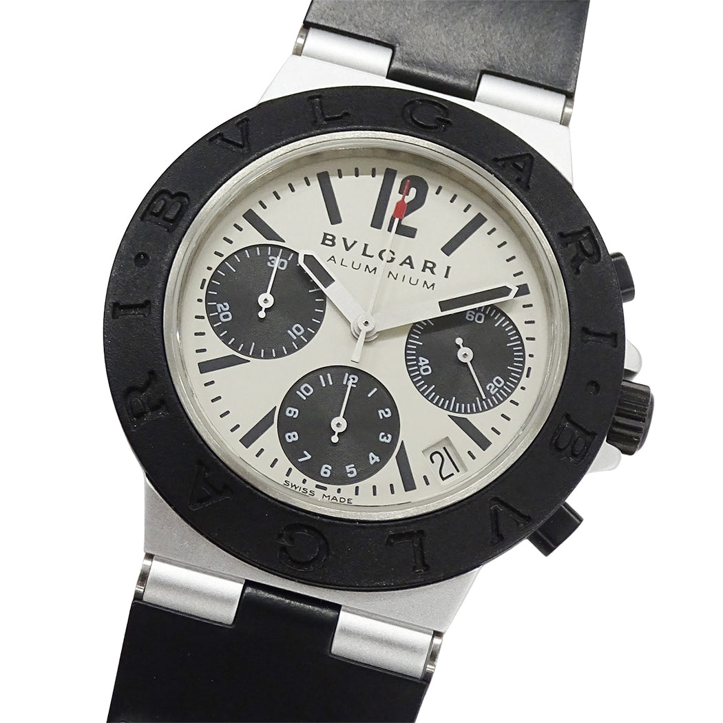 ブルガリ BVLGARI 時計 メンズ ブランド AC38TA アルミニウム 自動巻き AT ラバー 点検済み【中古】