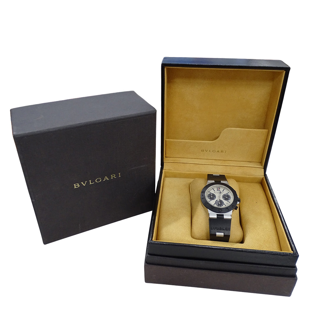 ブルガリ BVLGARI 時計 メンズ ブランド AC38TA アルミニウム 自動巻き AT ラバー 点検済み【中古】