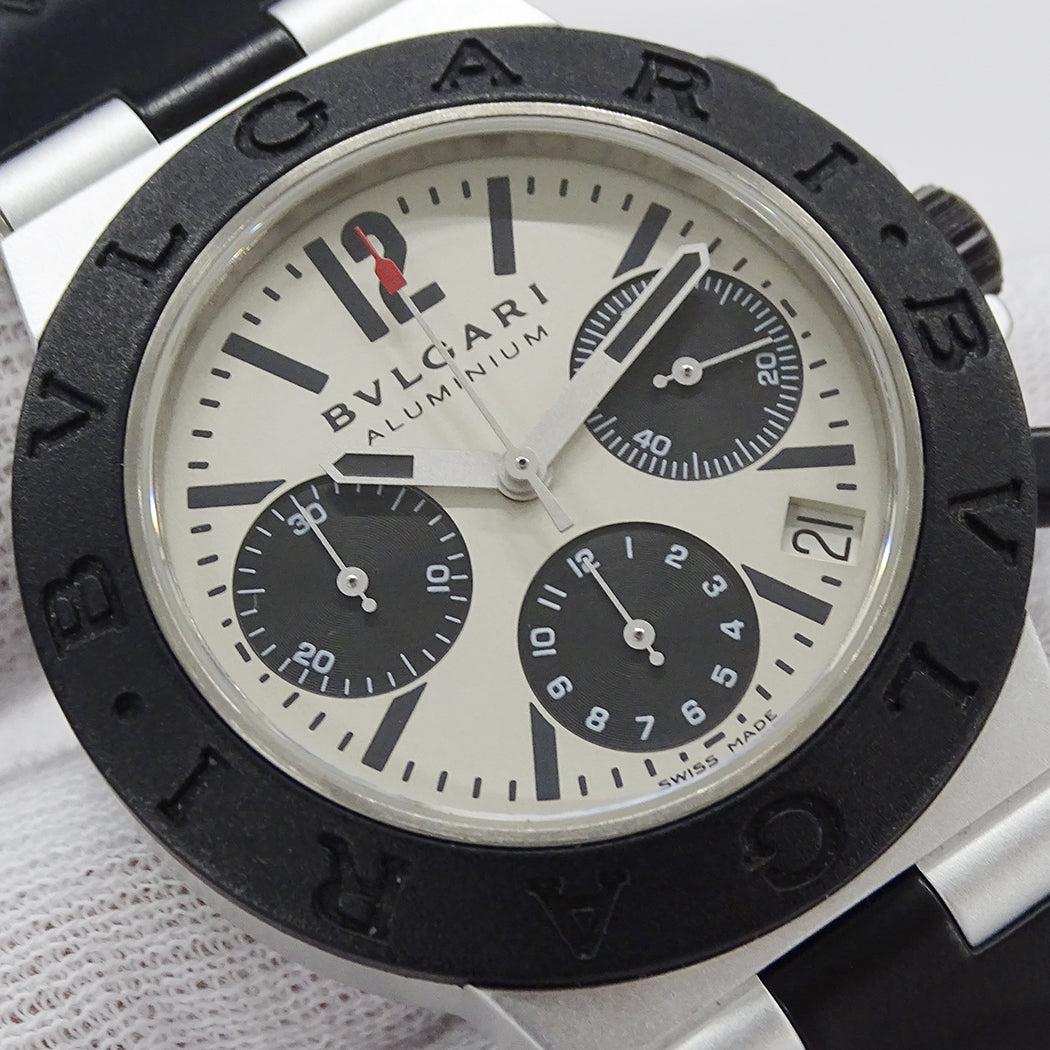 ブルガリ BVLGARI 時計 メンズ ブランド AC38TA アルミニウム 自動巻き AT ラバー 点検済み【中古】