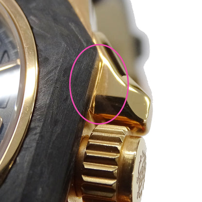 roberto cavalli ロベルト・カヴァリ バイ フランクミュラー RV1G077L0051 メンズ 腕時計 デイト 自動巻き SS カーボン レザー【中古】
