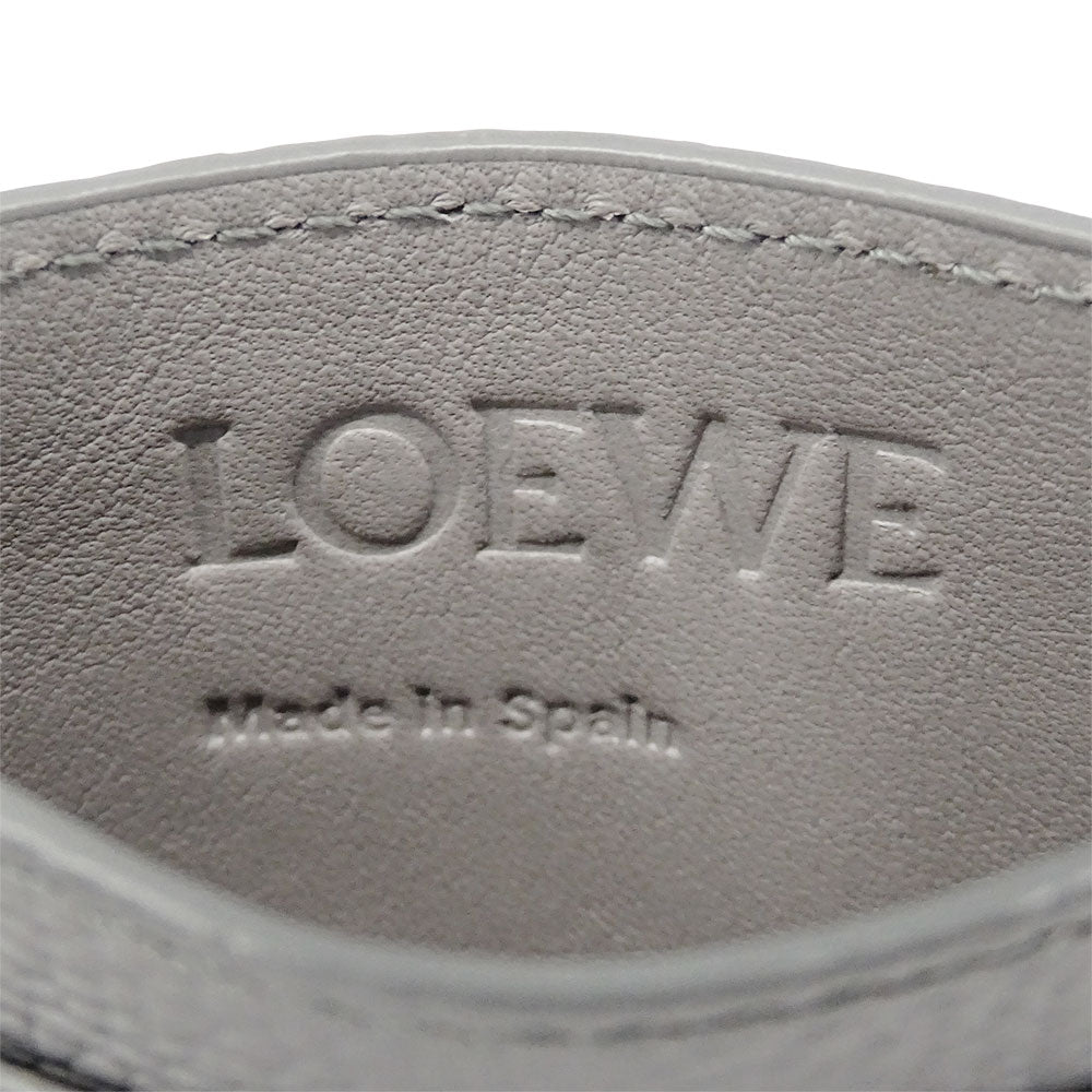 LOEWE ロエベ カードケース アナグラム グレー レディース メンズ 【中古】