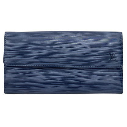 LOUIS VUITTON ルイ・ヴィトン ポルモネ・クレディ 長財布 エピ ミルティーユ ブルー M63575 レディース メンズ 【中古】