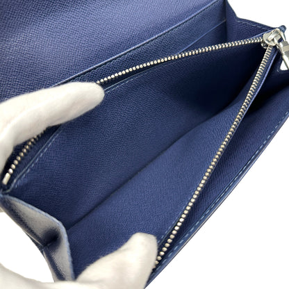 LOUIS VUITTON ルイ・ヴィトン ポルモネ・クレディ 長財布 エピ ミルティーユ ブルー M63575 レディース メンズ 【中古】
