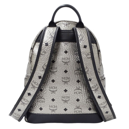 エム・シー・エム MCM デュアルスターク バックパック リュック ヴィセトス シルバー ブラック レディース 【中古】