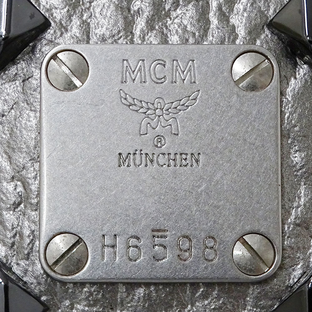 エム・シー・エム MCM デュアルスターク バックパック リュック ヴィセトス シルバー ブラック レディース 【中古】