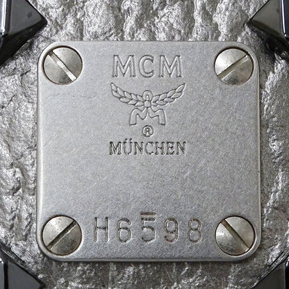 エム・シー・エム MCM デュアルスターク バックパック リュック ヴィセトス シルバー ブラック レディース 【中古】