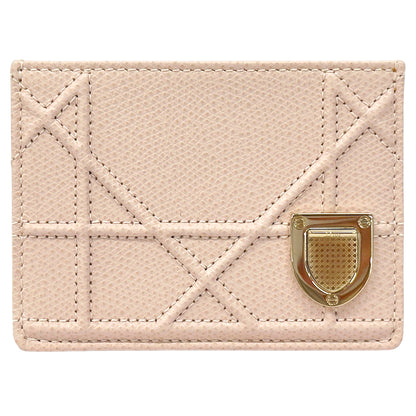 Dior ディオール カードケース ディオラマ ピンク レザー レディース 【中古】