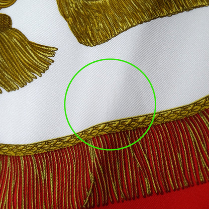 HERMES エルメス Poste et Cavalerie サーベル飾り袋 スカーフ カレ 90 レッド シルク レディース 【中古】