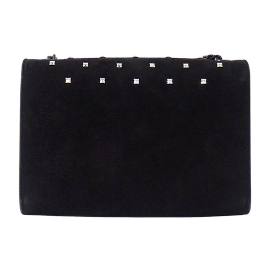SAINT LAURENT サンローラン ケイト スモール ショルダーバッグ ブラック スエード レディース 【中古】